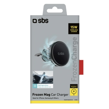  Uchwyt samochodowy na smartfona z ładowarką indukcyjną na kratkę z chłodzeniem - czarny - zdj. dodatkowe 3