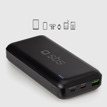  Powerbank 20000 mAh PD USB-C USB-A Micro-USB 20W - czarny - zdj. dodatkowe 3