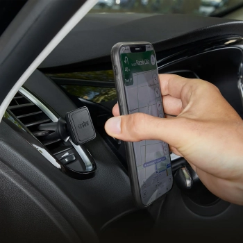  Magnetyczny uchwyt samochodowy na smartfona do kratki nawiewu - czarny - zdj. dodatkowe 6