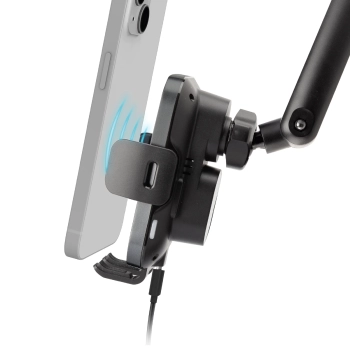  Uchwyt samochodowy z ładowarką bezprzewodową 15W - czarny - zdj. dodatkowe 3