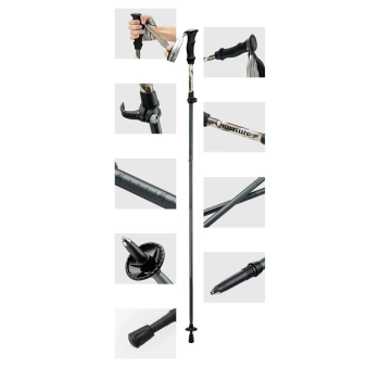  Kijki trekkingowe nordic walking aluminiowe 110 - 130 cm - brązowe - zdj. dodatkowe 1