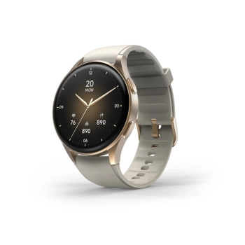  Smartwatch Hama 8900 GPS AMOLED 1.32'' z beżowym paskiem silikonowym - złoty - zdj. dodatkowe 1