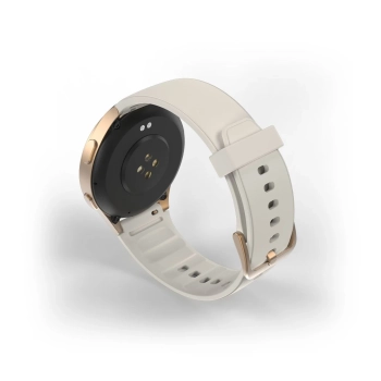  Smartwatch Hama 8900 GPS AMOLED 1.32'' z beżowym paskiem silikonowym - złoty - zdj. dodatkowe 2