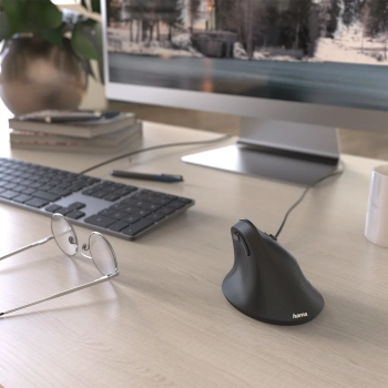  Myszka przewodowa EMC-500 ergonomiczna pionowa - czarna - zdj. dodatkowe 3