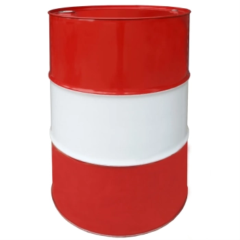 Beczka stalowa metalowa TH 216.5L z rowkami korki 3/4 i 2 w wieku - CZERWONO-BIAŁA MIX