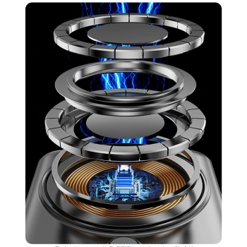  Powerbank K29 10000mAh MagSafe metalowa obudowa podstawka kable USB-C iPhone Lightning PD 20W - szary - zdj. dodatkowe 7