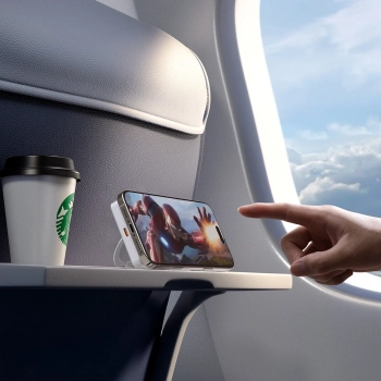  Powerbank K28 10000mAh z MagSafe z metalową obudową i podstawką PD 22.5W - szary - zdj. dodatkowe 4