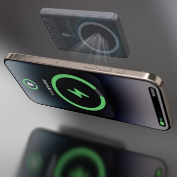  Powerbank K28 10000mAh z MagSafe z metalową obudową i podstawką PD 22.5W - szary - zdj. dodatkowe 5