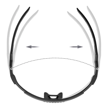  Okulary rowerowe fotochromowe z filtrem UV i wkładką korekcyjną - przezroczyste czarne - zdj. dodatkowe 8