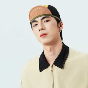  Czapka rowerowa kolarska z daszkiem pod kask - żółta - zdj. dodatkowe 1