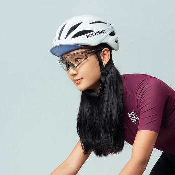  Czapka rowerowa kolarska z daszkiem pod kask - czerwona - zdj. dodatkowe 2