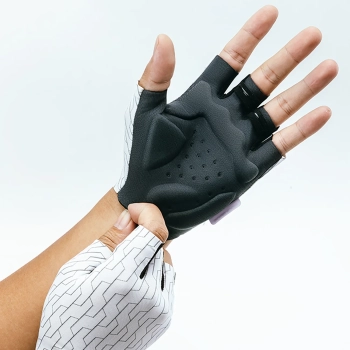  Rękawiczki kolarskie rowerowe MTB rozmiar M - biało-czarne - zdj. dodatkowe 1