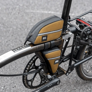  Torba sakwa trójkątna na ramę rowerową 0.3l - brązowa - zdj. dodatkowe 3