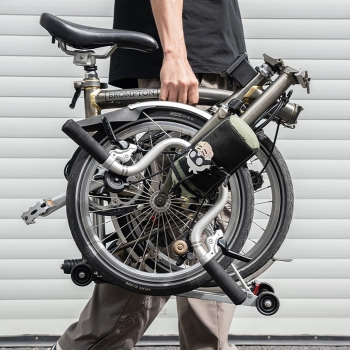  Torba turystyczna rowerowa na butelkę bidon z paskiem na ramię 1l - zielona - zdj. dodatkowe 7