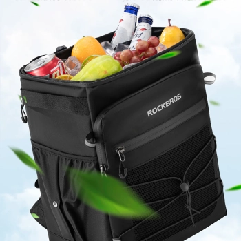  Plecak rowerowy turystyczny wodoodporny z komorą chłodzącą 14l - czarny - zdj. dodatkowe 3