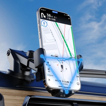  Uchwyt samochodowy na smartfona F2N na kratkę nawiewu 360 stopni - czarny - zdj. dodatkowe 2