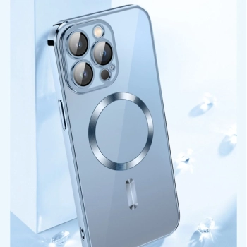  Etui pokrowiec na Samsung Galaxy S24 FE Electroplated Magsafe - niebieskie - zdj. dodatkowe 1