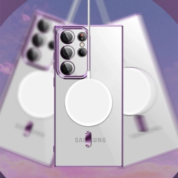  Etui pokrowiec na Samsung Galaxy S24 FE Electroplated Magsafe - niebieskie - zdj. dodatkowe 6