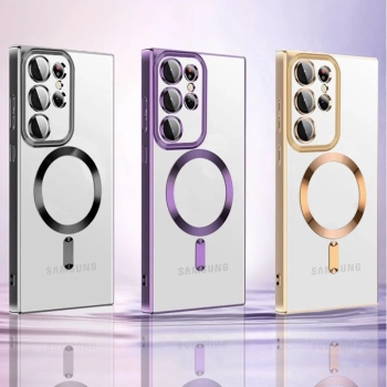  Etui pokrowiec na Samsung Galaxy S24 FE Electroplated Magsafe - różowe - zdj. dodatkowe 1