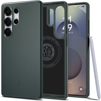 Etui plecki na Samsung Galaxy S25 Ultra Thin Fit Mag - zielone