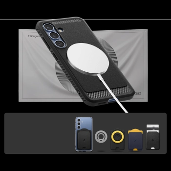  Etui na Samsung Galaxy S25 Rugged Armor Mag MagSafe - czarny mat - zdj. dodatkowe 4