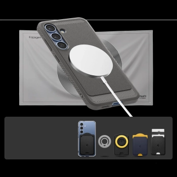  Etui na Samsung Galaxy S25 Rugged Armor Mag MagSafe - szare - zdj. dodatkowe 6