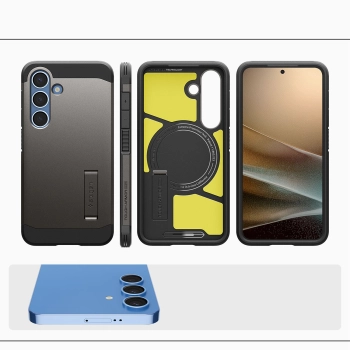  Etui na Samsung Galaxy S25 z podstawką Tough Armor MagSafe - szare - zdj. dodatkowe 3