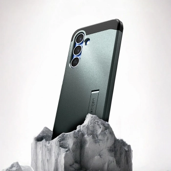  Etui na Samsung Galaxy S25 z podstawką Tough Armor MagSafe - zielone - zdj. dodatkowe 2