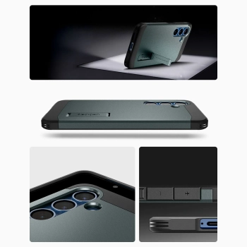  Etui na Samsung Galaxy S25 z podstawką Tough Armor MagSafe - zielone - zdj. dodatkowe 6