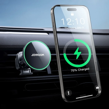  Uchwyt samochodowy z ładowarką do telefonu Qi2 15W na kratkę nawiewu - czarny - zdj. dodatkowe 10