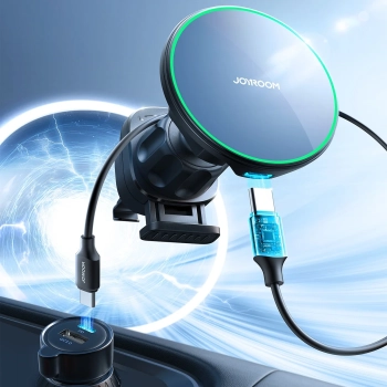  Uchwyt samochodowy z ładowarką do telefonu Qi2 15W na kratkę nawiewu - czarny - zdj. dodatkowe 7