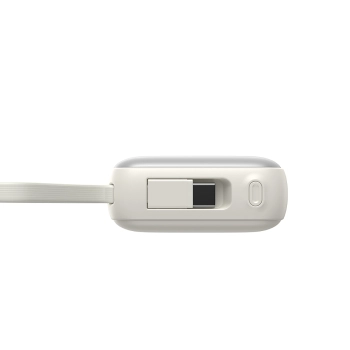  Powerbank 10000mAh 22.5W z wbudowanymi kablami USB-C Lightning - biały - zdj. dodatkowe 5