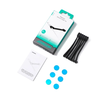  Opaska na kable silikonowa z magnesem czarna - zestaw 6 szt. - zdj. dodatkowe 2