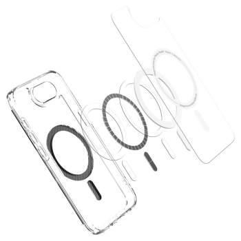  Etui case na iPhone 16e Carbon Fiber Ultra Hybrid MagSafe - przezroczyste - zdj. dodatkowe 8