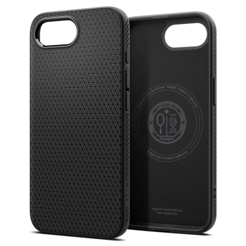  Etui plecki na iPhone 16e Liquid Air Mag MagSafe - czarny mat - zdj. dodatkowe 1