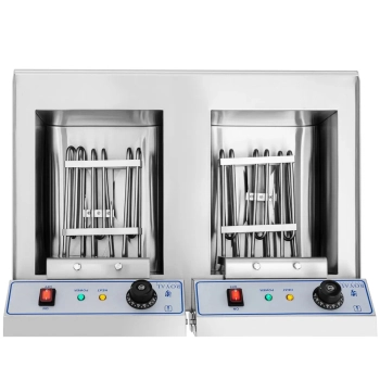  Frytownica podwójna dwukomorowa z szafką 400V - 2x10L - zdj. dodatkowe 2