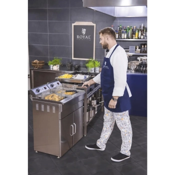  Frytownica podwójna dwukomorowa z szafką 400V - 2x10L - zdj. dodatkowe 6