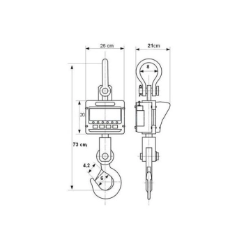 Waga hakowa wisząca dla przemysłu do 5 Ton - LED - zdj. dodatkowe 1