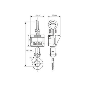  Waga hakowa podwieszana do dźwigu lub suwnicy do 10 Ton - LED - zdj. dodatkowe 4