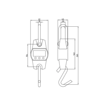  Uniwersalna waga hakowa podwieszana do 300kg - czerwona - zdj. dodatkowe 3
