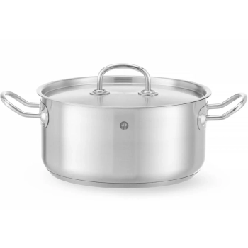 Garnek niski Kitchen Line z pokrywką 4,9 l śr. 240 x 110 h - Hendi 836026