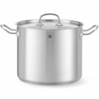 Garnek wysoki Kitchen Line z pokrywką 9 l śr. 240 x 200 h - Hendi 837306