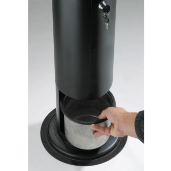  Popielniczka stojąca z pojemnikiem na odpadki na zewnątrz i do wewnątrz wys. 104cm - zdj. dodatkowe 1