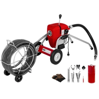  Elektryczna maszyna przepychacz udrażniacz do rur 1100W śr. 32mm MSW POWER DRAIN CLEAN 4.6E + akcesoria - zdj. dodatkowe 1