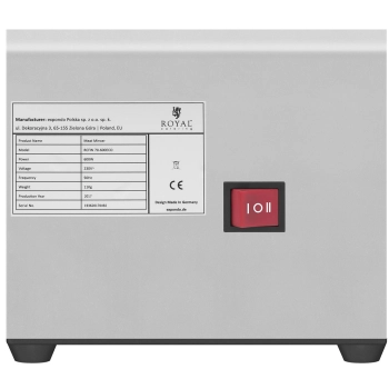  Profesjonalna maszyna wilk do mielenia mięsa 70 kg/h 230V Royal Catering RCFW 70-600ECO - zdj. dodatkowe 4