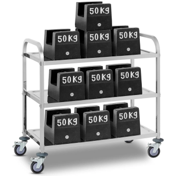  Wózek kelnerski cateringowy 3 półkowy do 150kg ze stali nierdzewnej Royal Catering RCSW 3A - zdj. dodatkowe 7