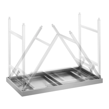  Składany stół roboczy ze stali nierdzewnej 120 x 60cm do 120kg Royal Catering RCAT-120K - zdj. dodatkowe 6