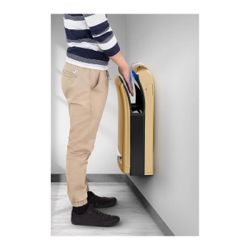  Suszarka kieszeniowa ścienna do rąk elektryczna złota 1200W Physa Bari gold - zdj. dodatkowe 6