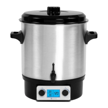  Podgrzewacz warnik do grzańca grzanego wina z kranem timerem LCD stal nierdzewna 2000W 27L - zdj. dodatkowe 2