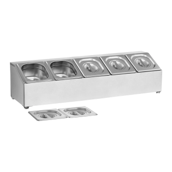  Ekspozytor stojak na pojemniki gastronomiczne 5 x GN1/6 + 5 x Pojemniki - zdj. dodatkowe 2